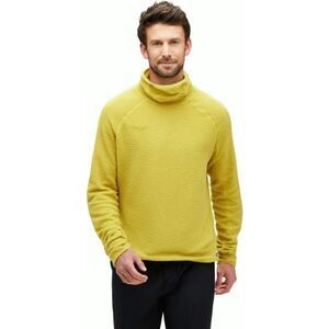 Hoka Base Camp Yellow Mock Neck Running Gym Fleece Sweatshirt Men's Size Medium